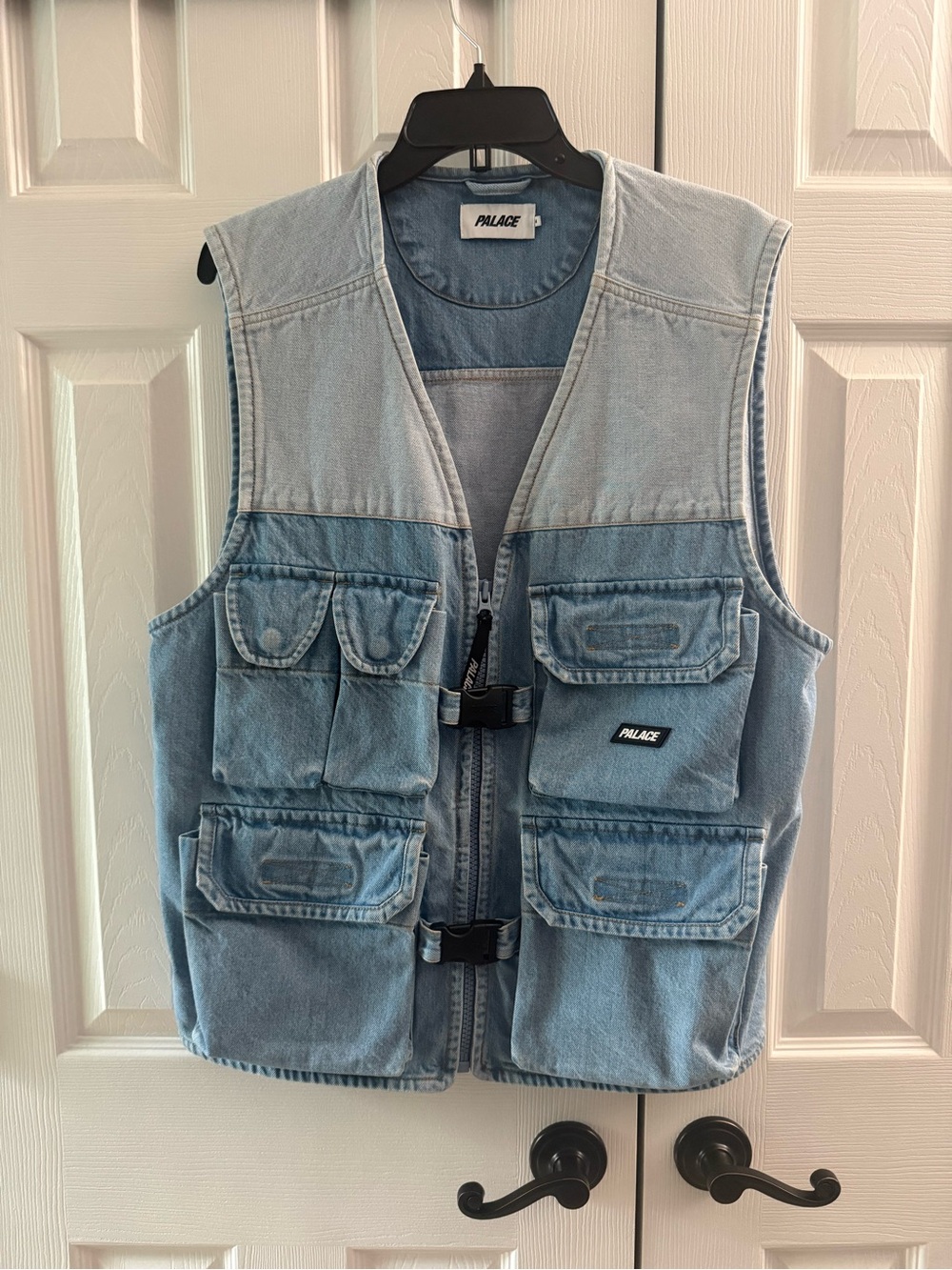 Palace Light Blue Denim Utility Vest